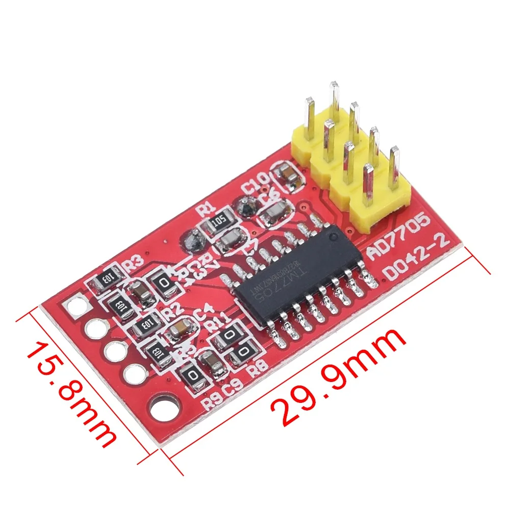 ShengYang AD7705 Dual 16 bit ADC data acquisition module programmable input gain SPI interface | Электронные компоненты и