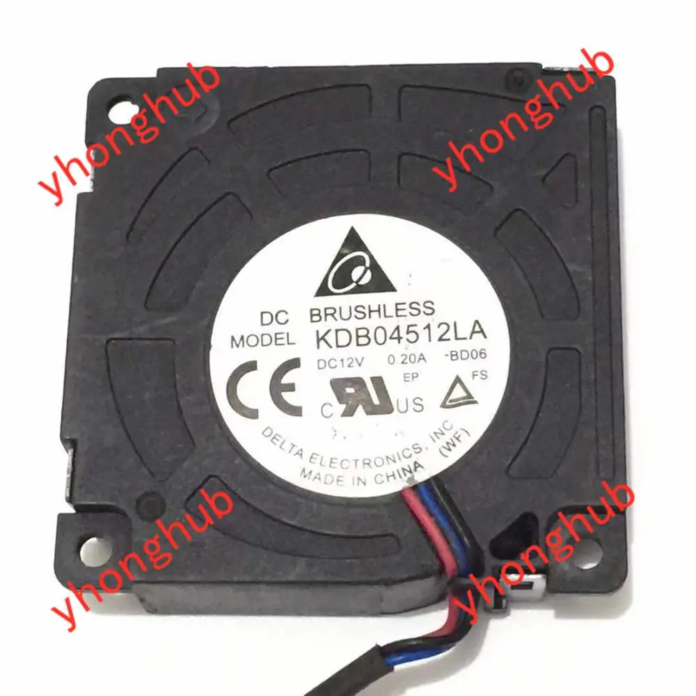 Ventilador de Refrigeração do Servidor Delta Electronics 12v 0.20a 45x45x10mm Kdb04512la Bd06 dc