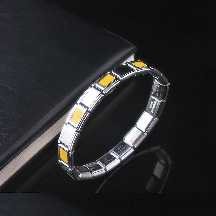 Для женщин ювелирные изделия из желтого решетки эластичный стрейч энергии