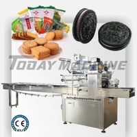 biscuits flow wrapper packing machine horizontal pillow type packing