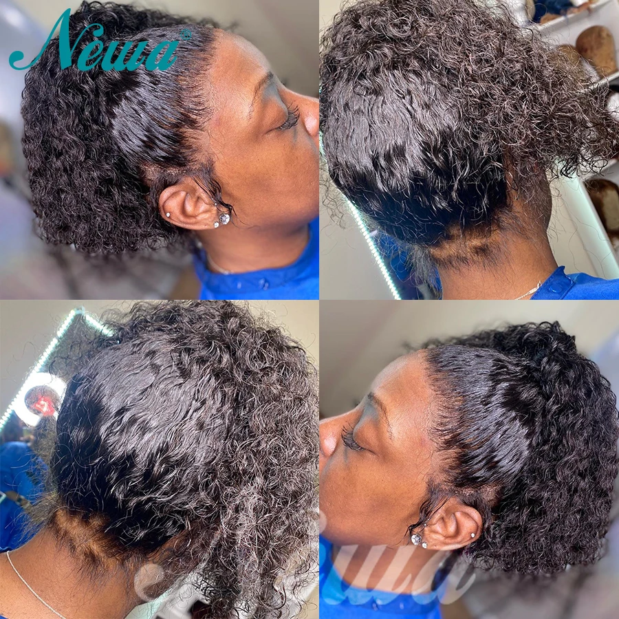 Парик Newa С Короткими Кружевными передними человеческими волосами женские