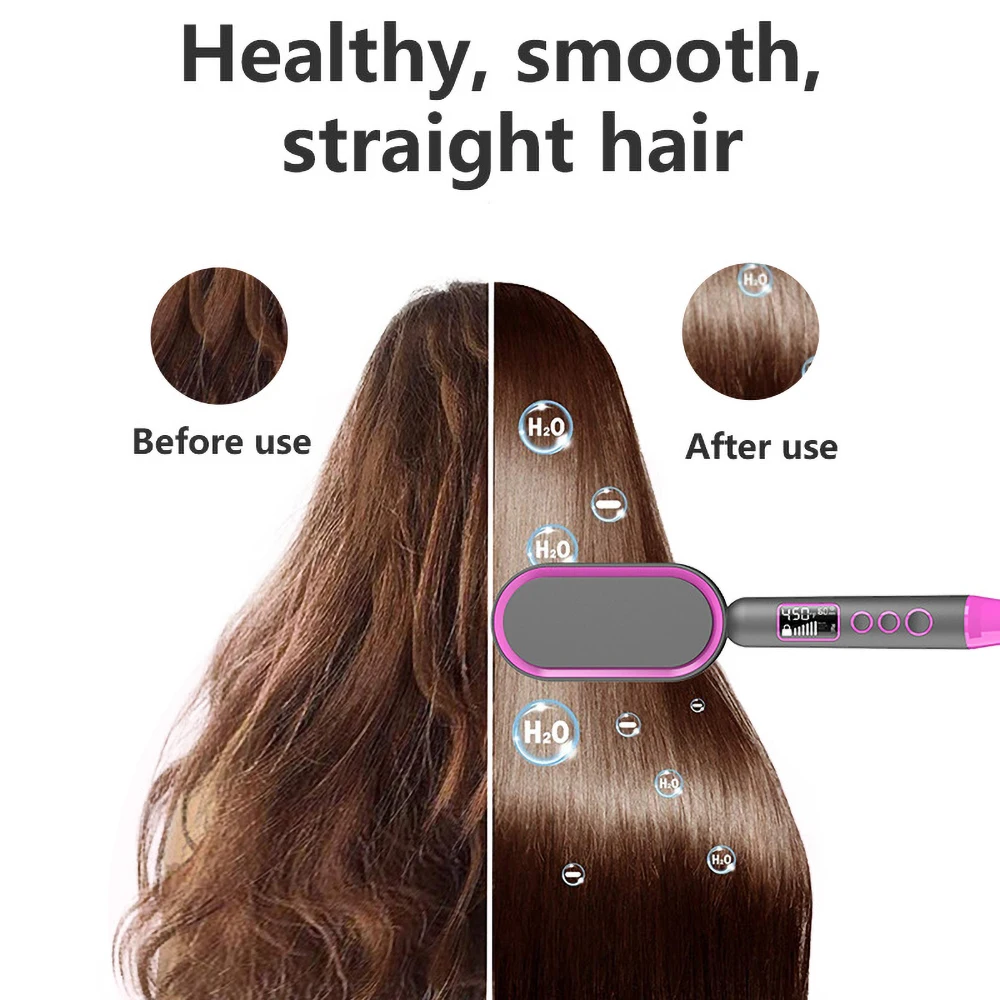 

Multifunctional Hot Air Comb Straight And Curling Dual-Purpose Negative Ion Hair Straightening Comb And Curling Device