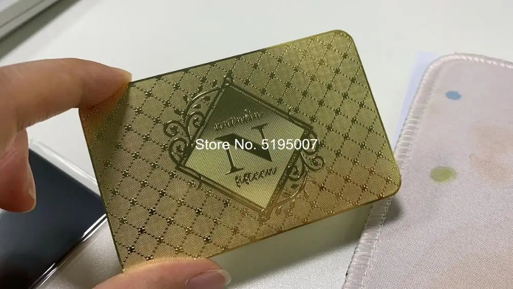 custom metal card gold plating business card