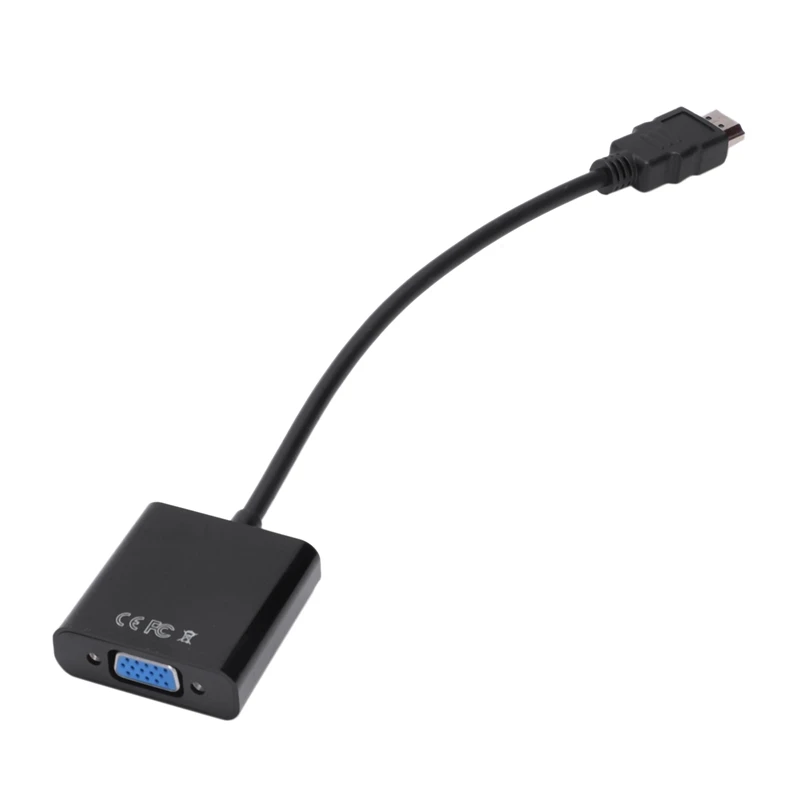HDMI к VGA конвертер адаптер + 3 5 мм o разъём full HD 1080P черный|Кабели HDMI| |