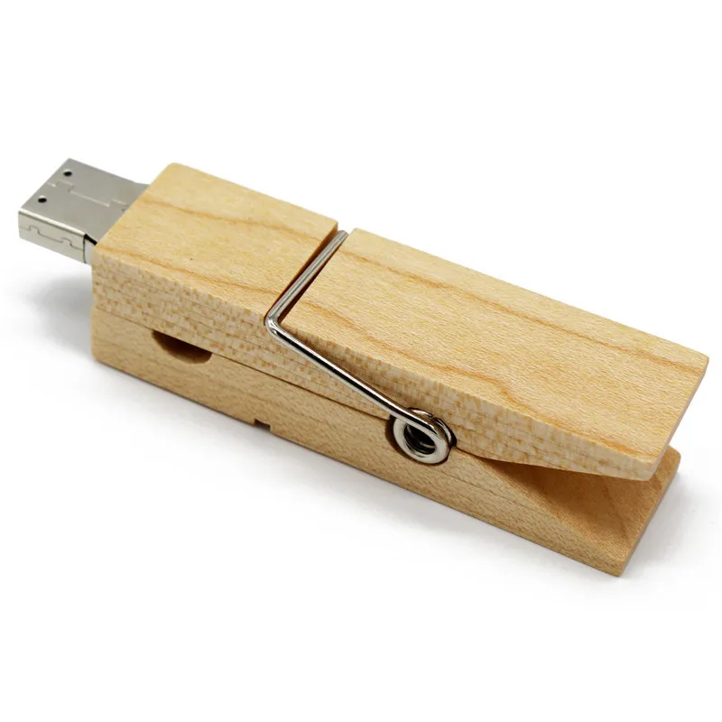 USB флеш накопитель TEXT ME с деревянным зажимом 8 ГБ 16 32 64 Подарочный диск флешка для
