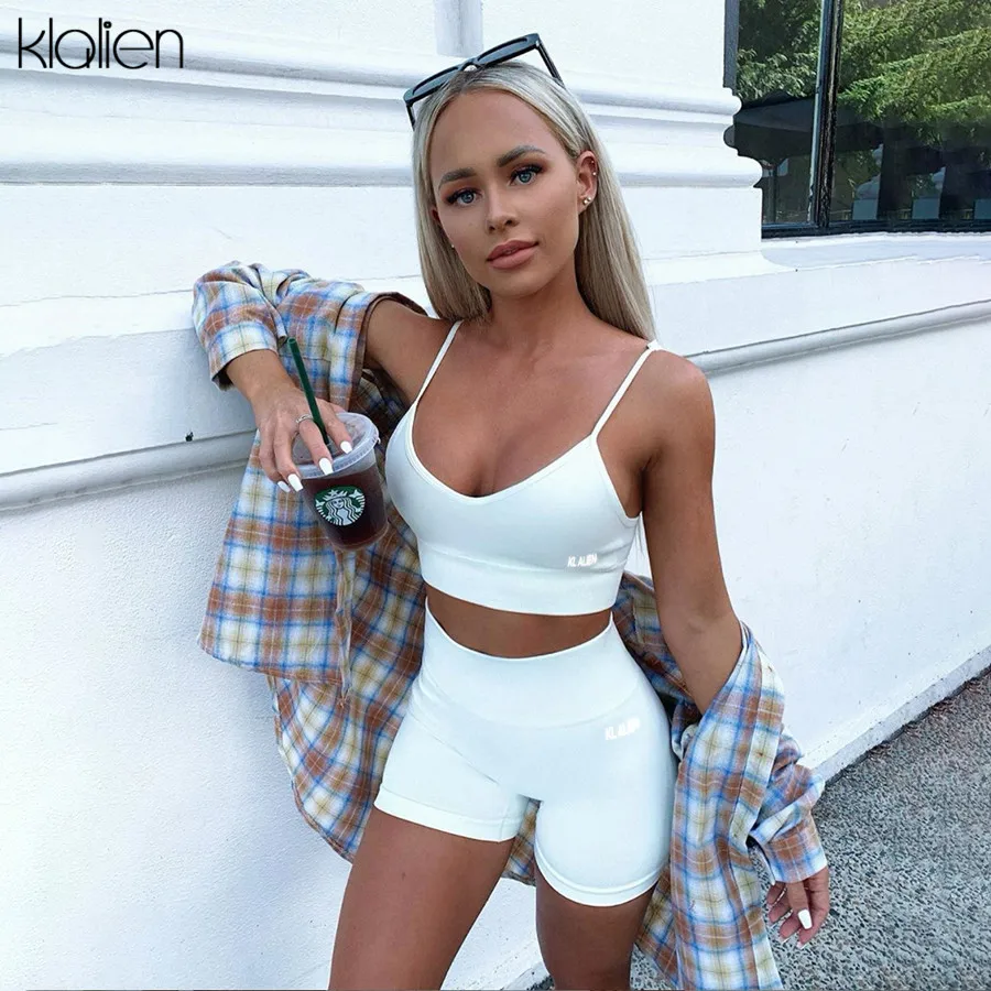 Пикантная повседневная кофта KLALIEN и короткая женская одежда для фитнеса