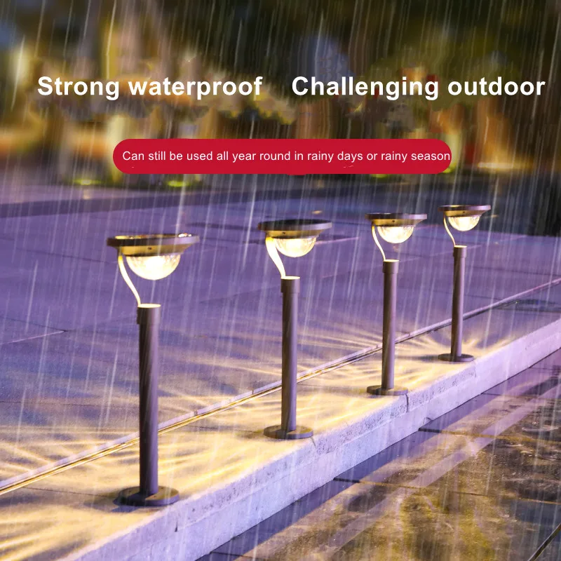 LED Solar Lawn Lamp Household Outdoor IP65 Waterproof Landscape Light Decoration Courtyard Garden Layout Light Shadow Floor Lamp