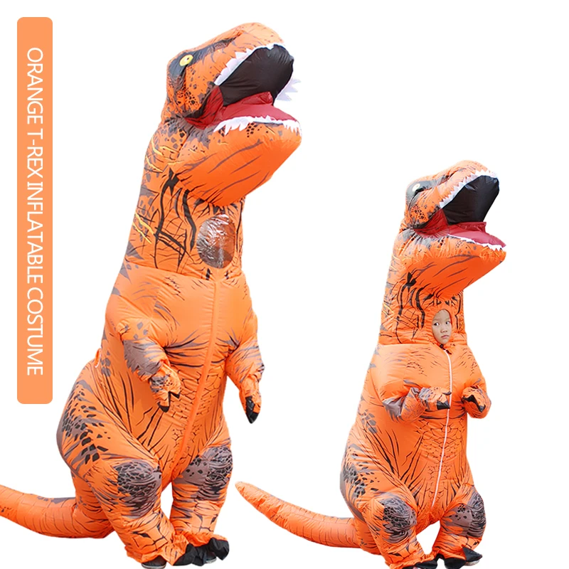 

Dinosaur Inflatable Costume Halloween Cosplay Fancy Dress Mascot Carnival Party Dino Costumes Adult Kid Inflatable T-Rex Costume