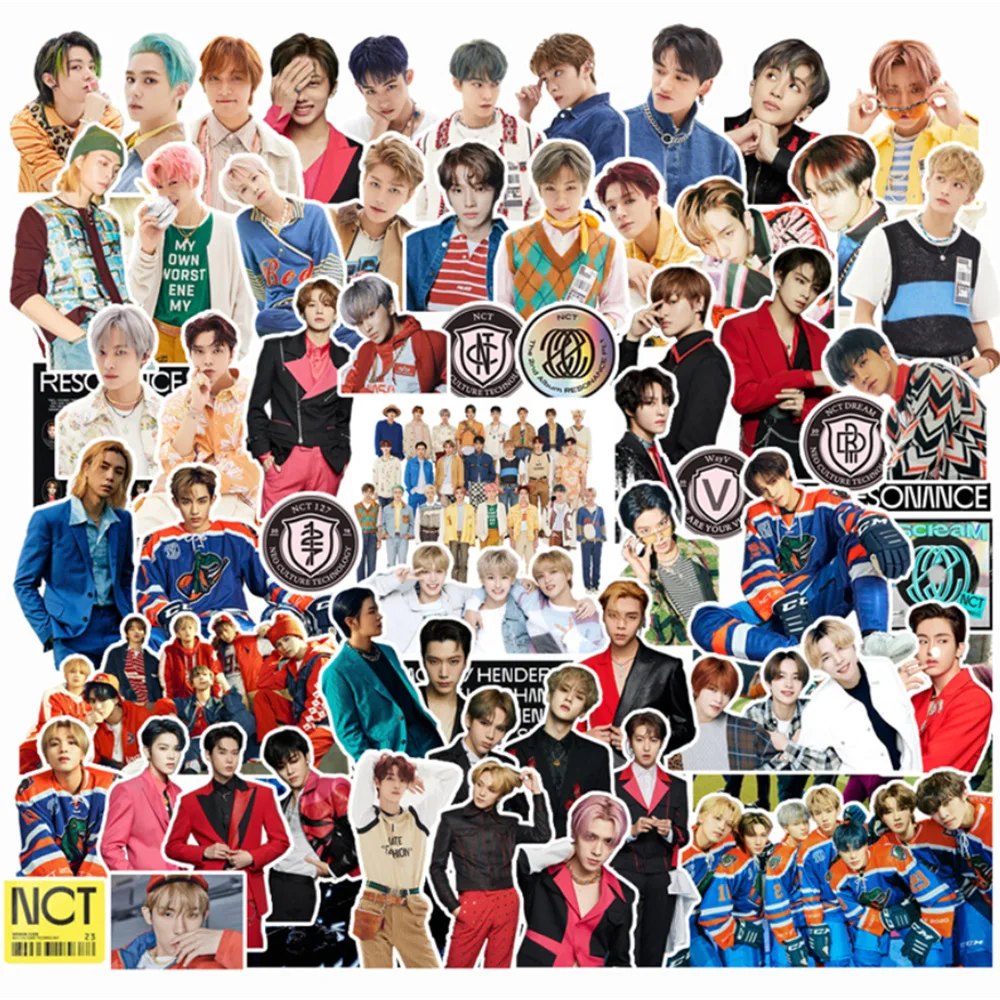 100 unids/set KPOP NCT DREAM nuevo &aacute;lbum Hola futuro para equipaje port&aacute;til m&oacute;vil pegatinas DIY-5