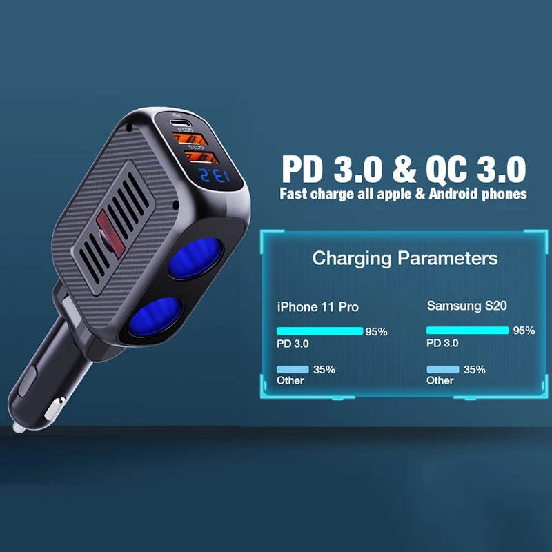 Устройство для быстрой зарядки с двумя USB-портами 18 Вт QC 3 0 и 20 | Мобильные телефоны
