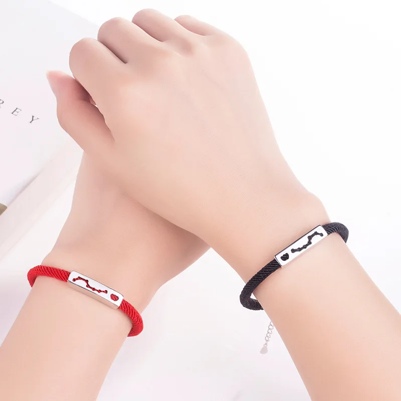 Браслет Sangsy плетеный браслет с узором Polaris очаровательные браслеты для