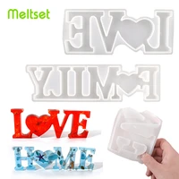 alphabet silicone mold love home family letter diy crystal epoxy word combination moulds diy resin molds for jewelry