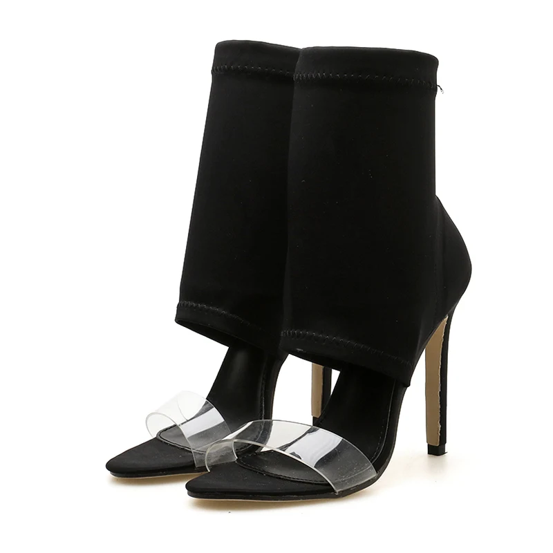 2020 женские летние Стрейчевые туфли на платформе из ПВХ 11 5 см Модельные сандалии