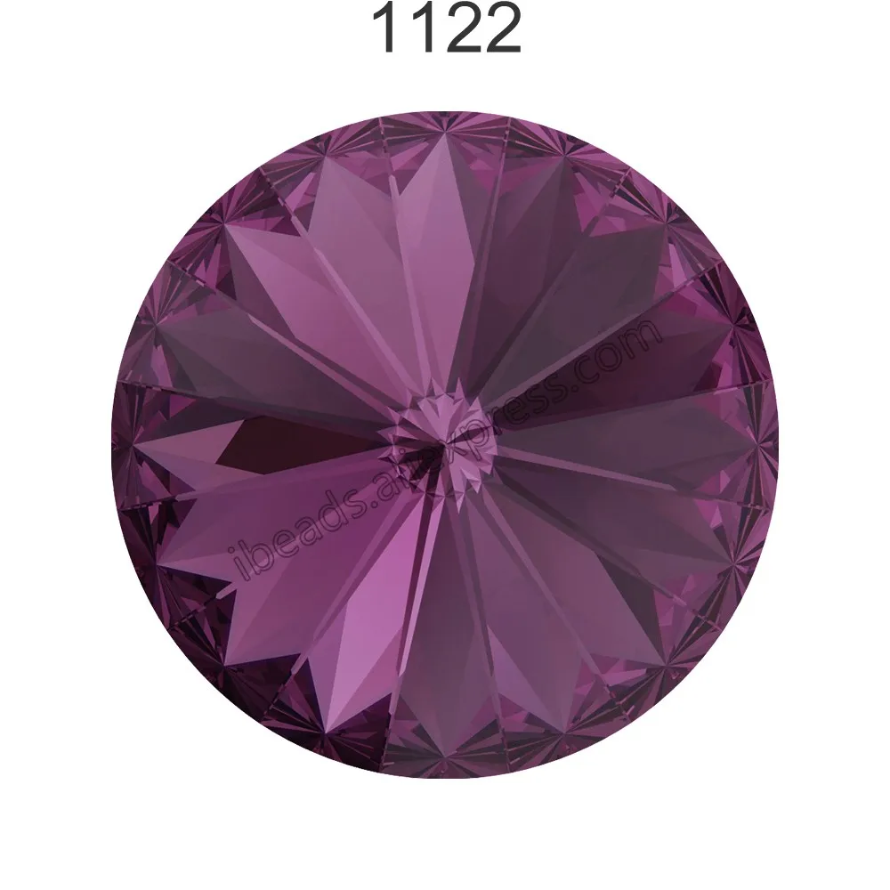 1 шт.) с украшением в виде кристаллов от Swarovski 1122 круглые Rivoli камня(без отверстия) фольгированная Австрия Стразы для бижутерии, материал для рукоделия - Цвет: Amethyst 204 F