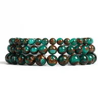 nature green cloisonne beads bracelets for women natural energy stone reiki yoga bracelets men fashion healing jewelry pulseras