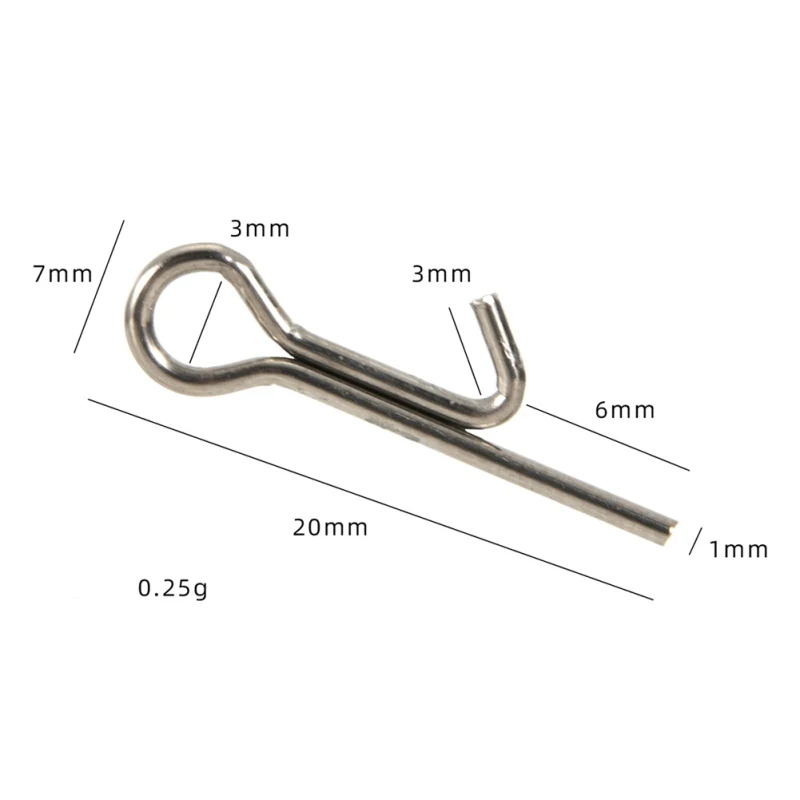 100PCS/Lot 19mm Fishing Hook Bait Stinger Spike Connecting Pins Barbed jig hook Carp Jig Head Soft Lure fishing Tools | Спорт и