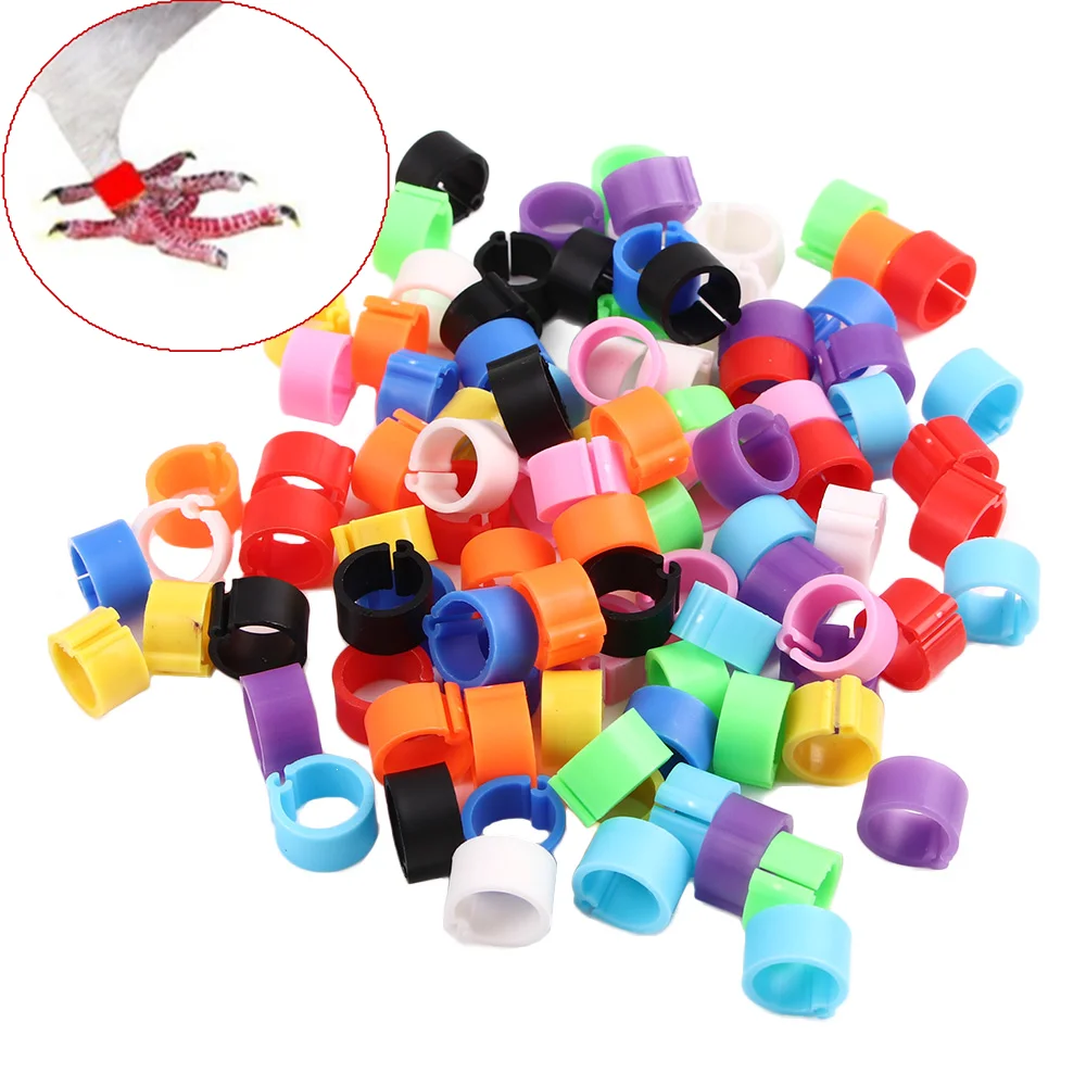 100 шт. курица голубь нога птицы птица цыплята утка попугай кольца-клипсы кольцо