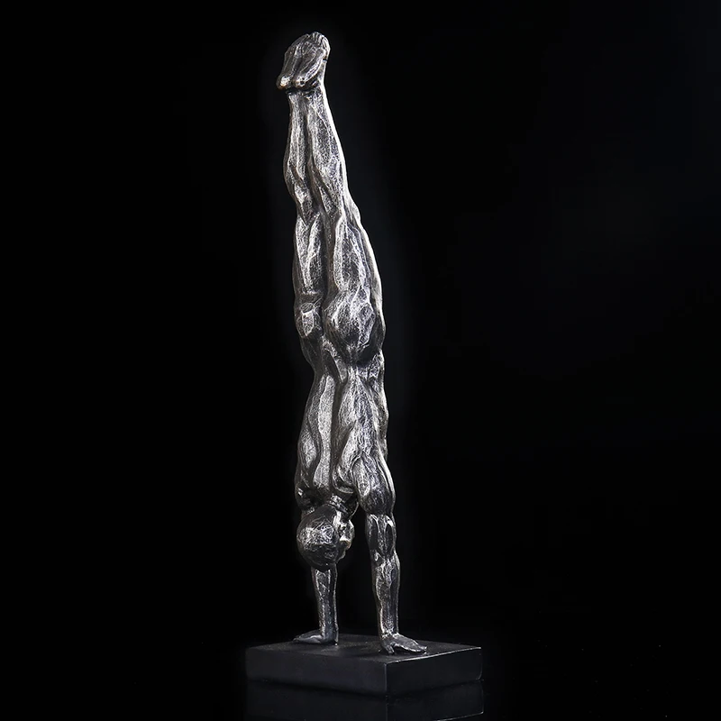 

Character Decoration Ornament Gift and Craft Accessories Men's Gymnastics Figurine Resin Abstract Handstand Sculpture Sports