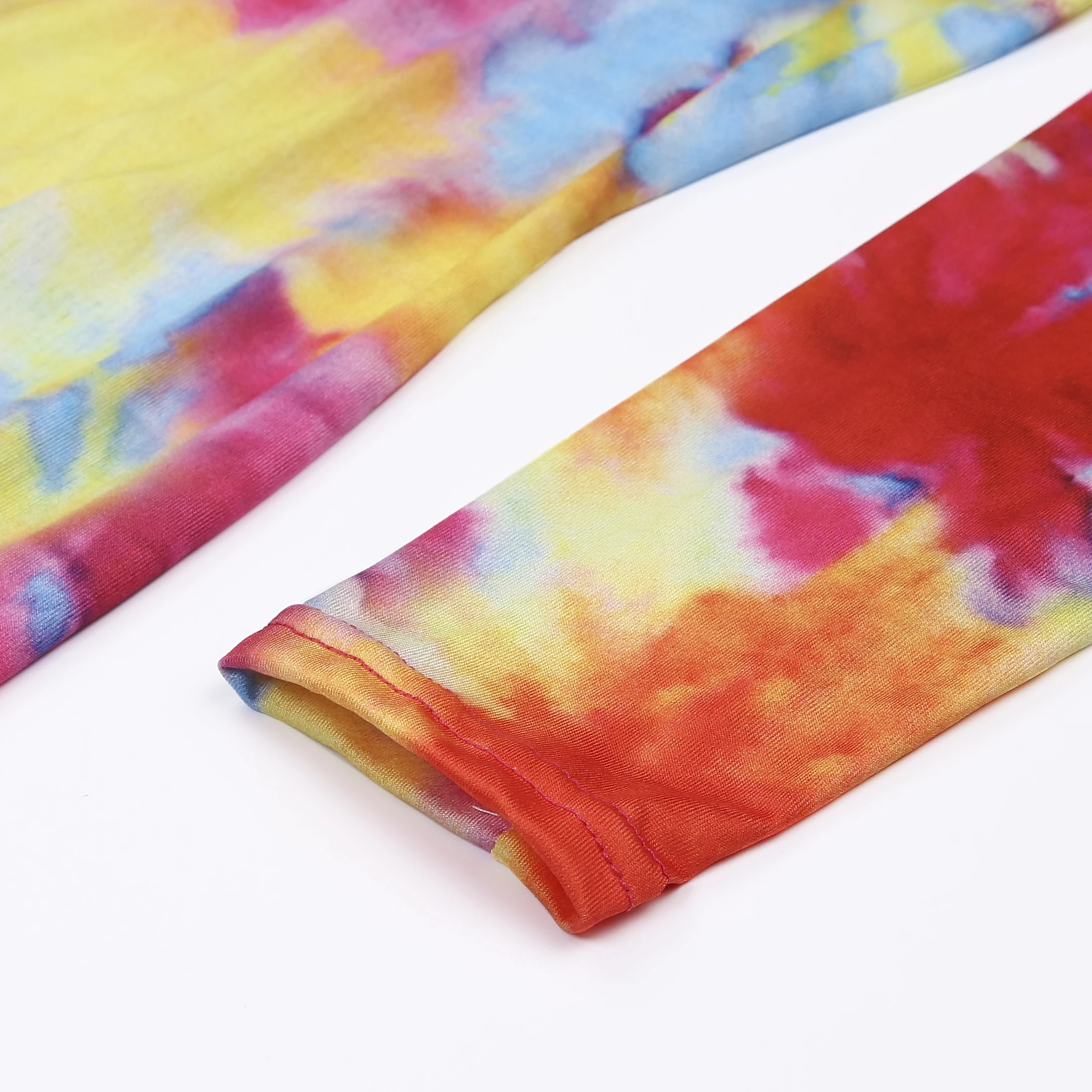 

Women Clothes Long Sleeve Deep V Neck Bodycon Playsuit One-piece Colorful Print Slim Clubwear Jumpsuit Party Romper Shorts