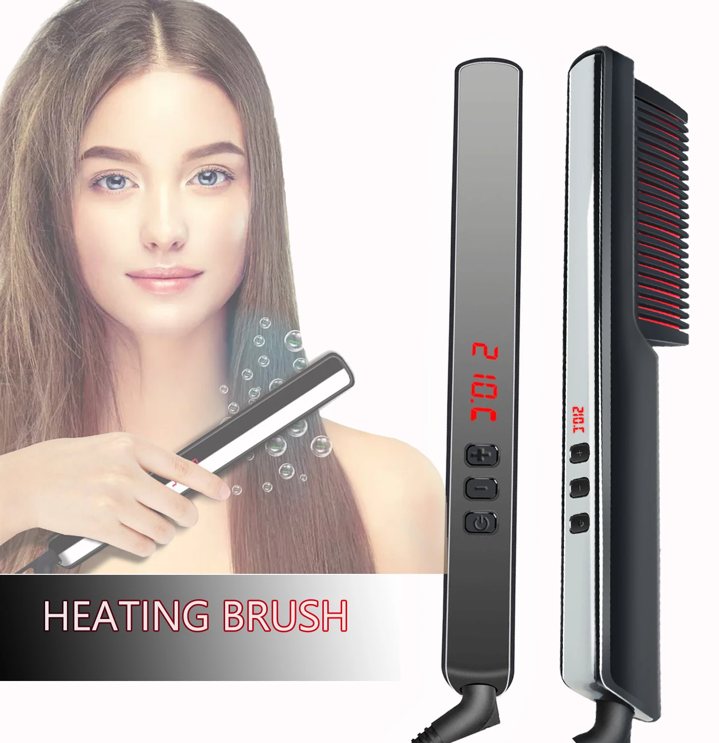 

Men Beard Straightener Comb Hair Straighteners Multifunctional Hair Brush Curling Iron Straightening Comb Quick Hair Styler