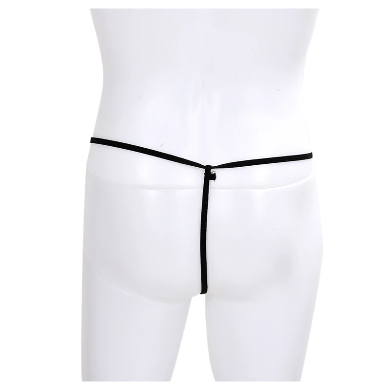 Новые мужские сексуальные открытые стринги T-back Pouch черные |