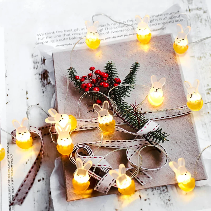 2 м 20 милый кролик формы Пасхальный светильник строка Водонепроницаемый лампа в