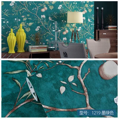 3D обои из нетканого материала самоклеящиеся в пасторальном стиле с цветами