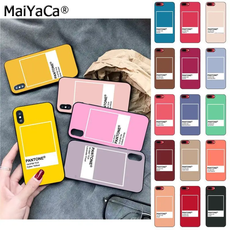 Чехол для мобильного телефона MaiYaCa Pantone ярких цветов с узором iphone SE 2020 11 pro 8 7 66S Plus X