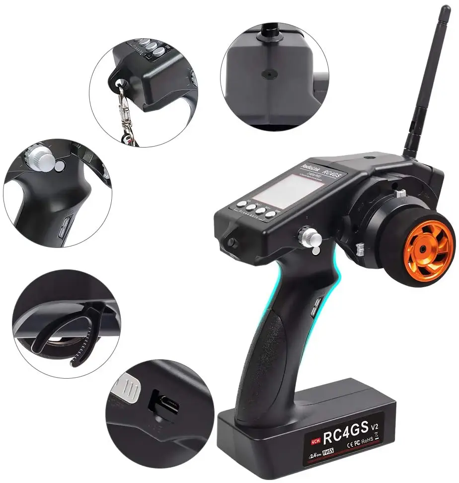 Автомобильный контроллер RadioLink RC4GS V2/ RC6GS V2 2 4G 4CH передатчик + R6FG/R7FG HV