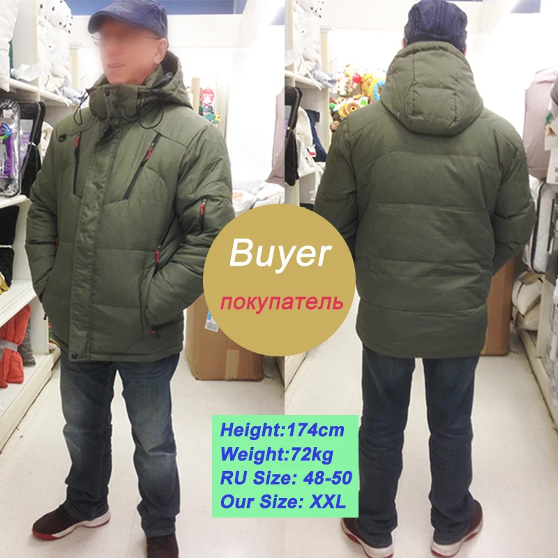 Thicken Duck Down Jacket Men Winter Warm Hooded Coats Outwear Parkas Casaco Masculino Brand Clothing Overcoat Many Pockets | Мужская