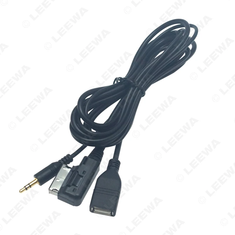 Автомобильный аудиокабель LEEWA 5X музыкальный кабель AUX 3 5 мм интерфейс AMI MDI MMI USB +