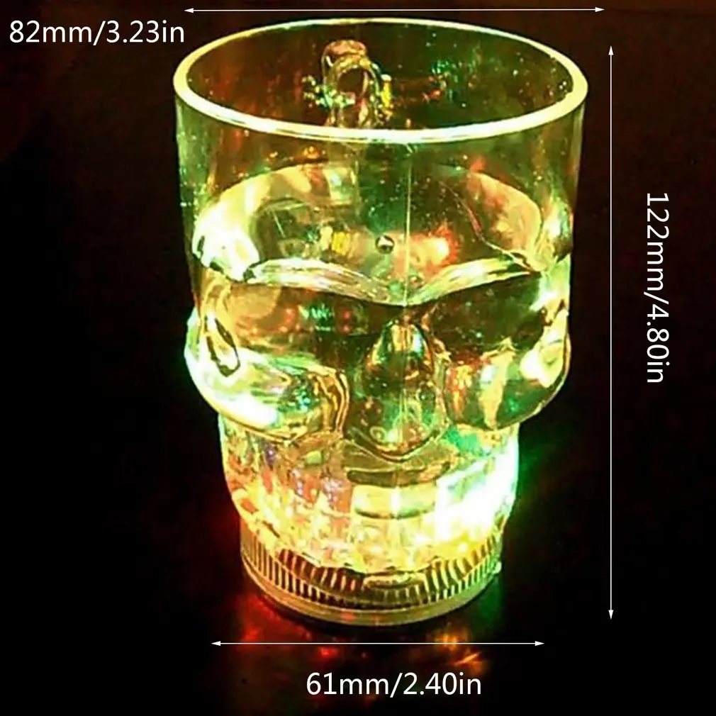 СВЕТОДИОДНЫЙ красочные светящиеся Teddy Bear череп голова чашки Flash индукционный