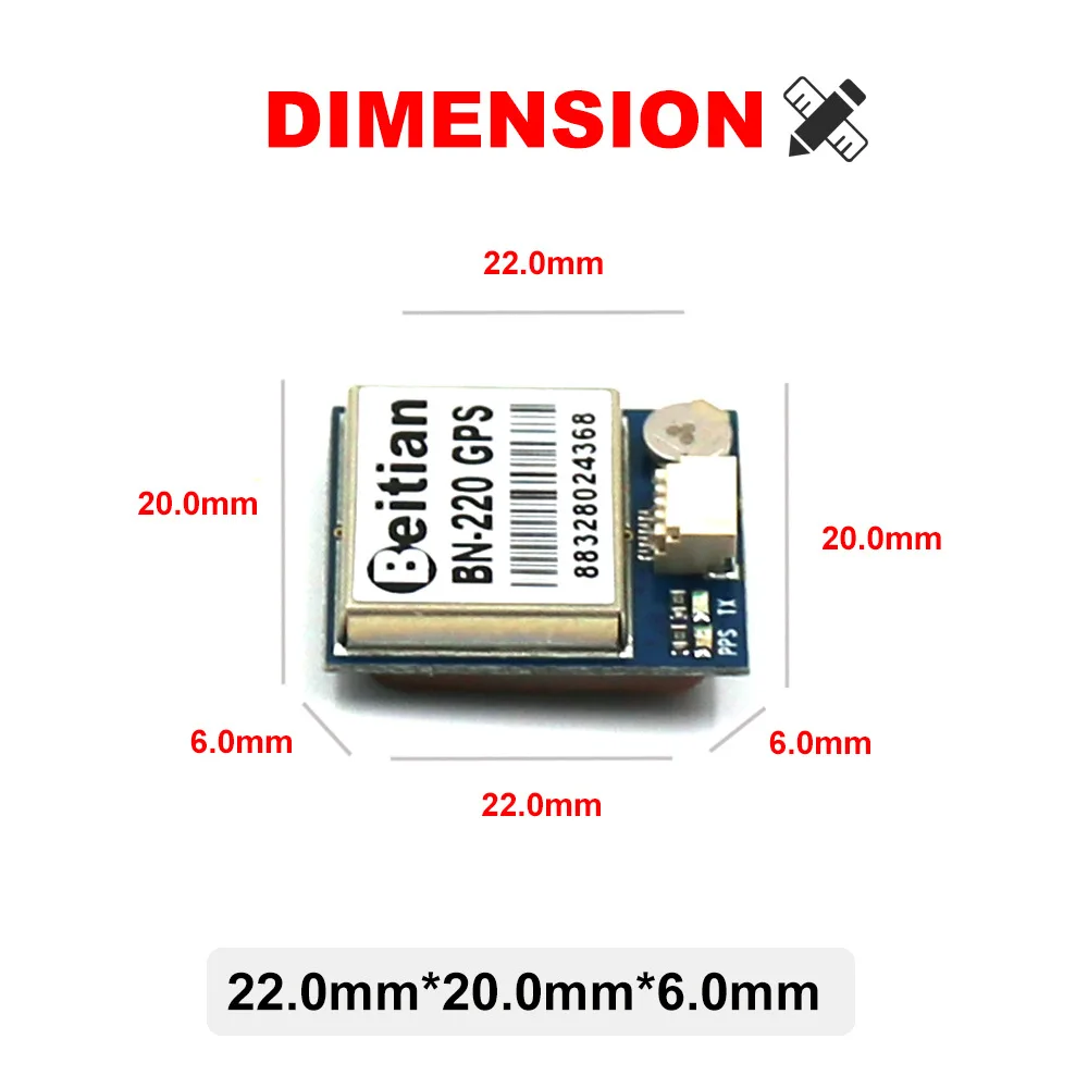 22X20X6mm супертихий 5 3g BEITIAN BN 220 BN220 ГЛОНАСС GPS модуль для RC Самолет с видом от первого