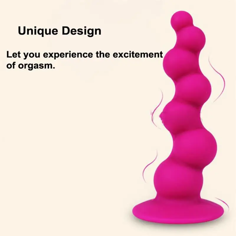 Анальная пробка большого размера анальная с бусинами фаллоимитатор для точки G