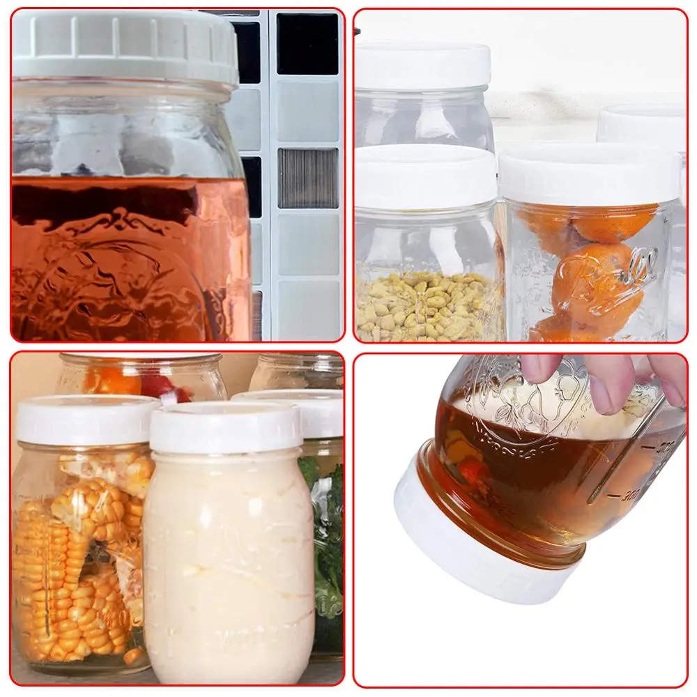 12 шт. крышки для горлышек банок пластиковые хранения каменщиков консервных и