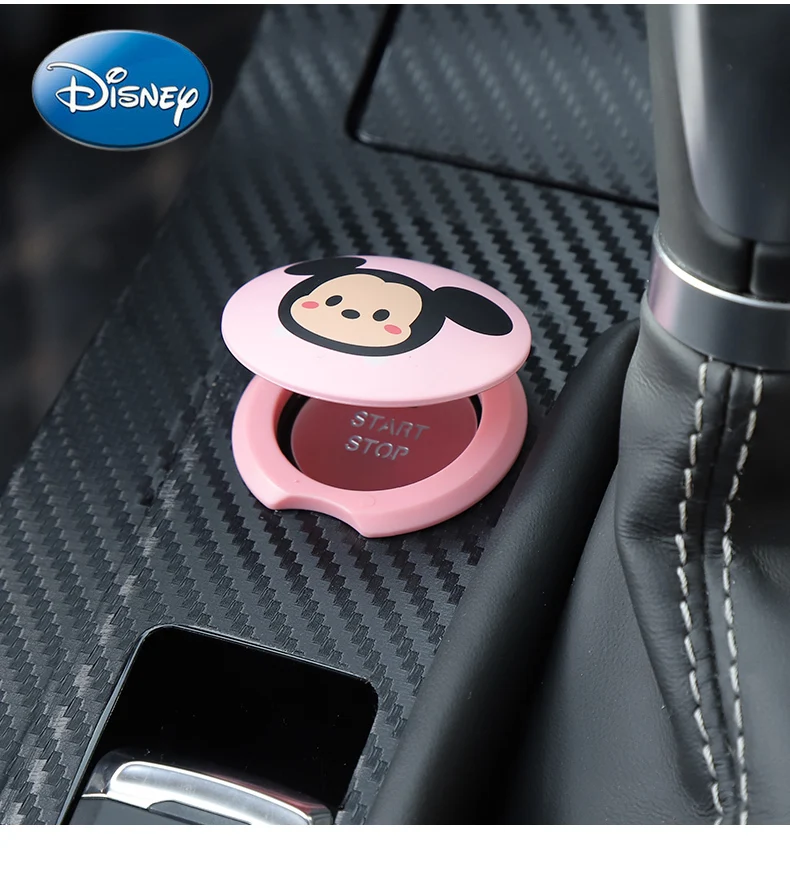 

Disney Mickey Mouse Minnie Girls Car One-button Start Button Decorative Protective Cover Stickers Ignition Device Switch