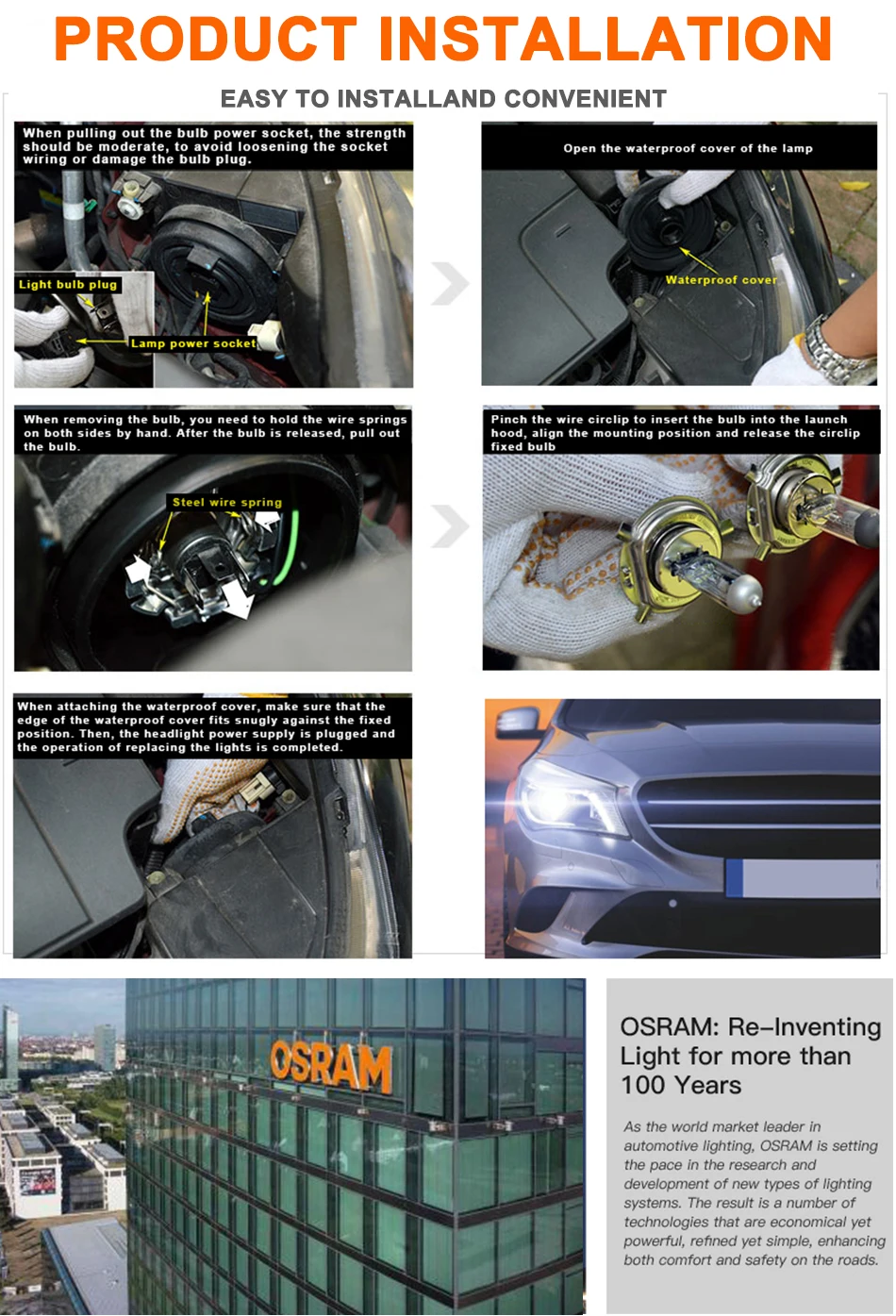 Лампа Ксеноновая OSRAM lampadine h7 H1 H4 12В 55 Вт Night breaker Лазерная фара белые Автомобильные фары лампы галогенные высокое ближнего и дальнего света лампы Лазерная 64210NL