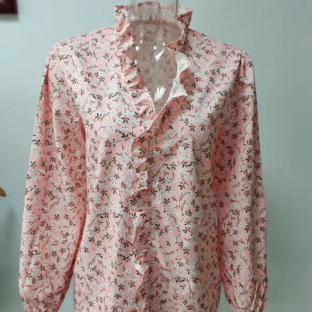 

Women's Casual V Neck Ruffle Blouse Short Sleeve Loose Summer Top Shirts Soft Lightweight Plus Size S-5XL Dropshipping