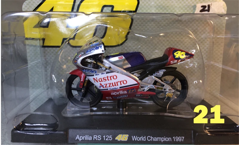 21 1:18 Apulia Yamaha Honda 11 см литье под давлением сплав мотоцикла статический дисплей модели автомобилей вентиляторы Favorit коллекция детей Рождественский подарок - Цвет: 21