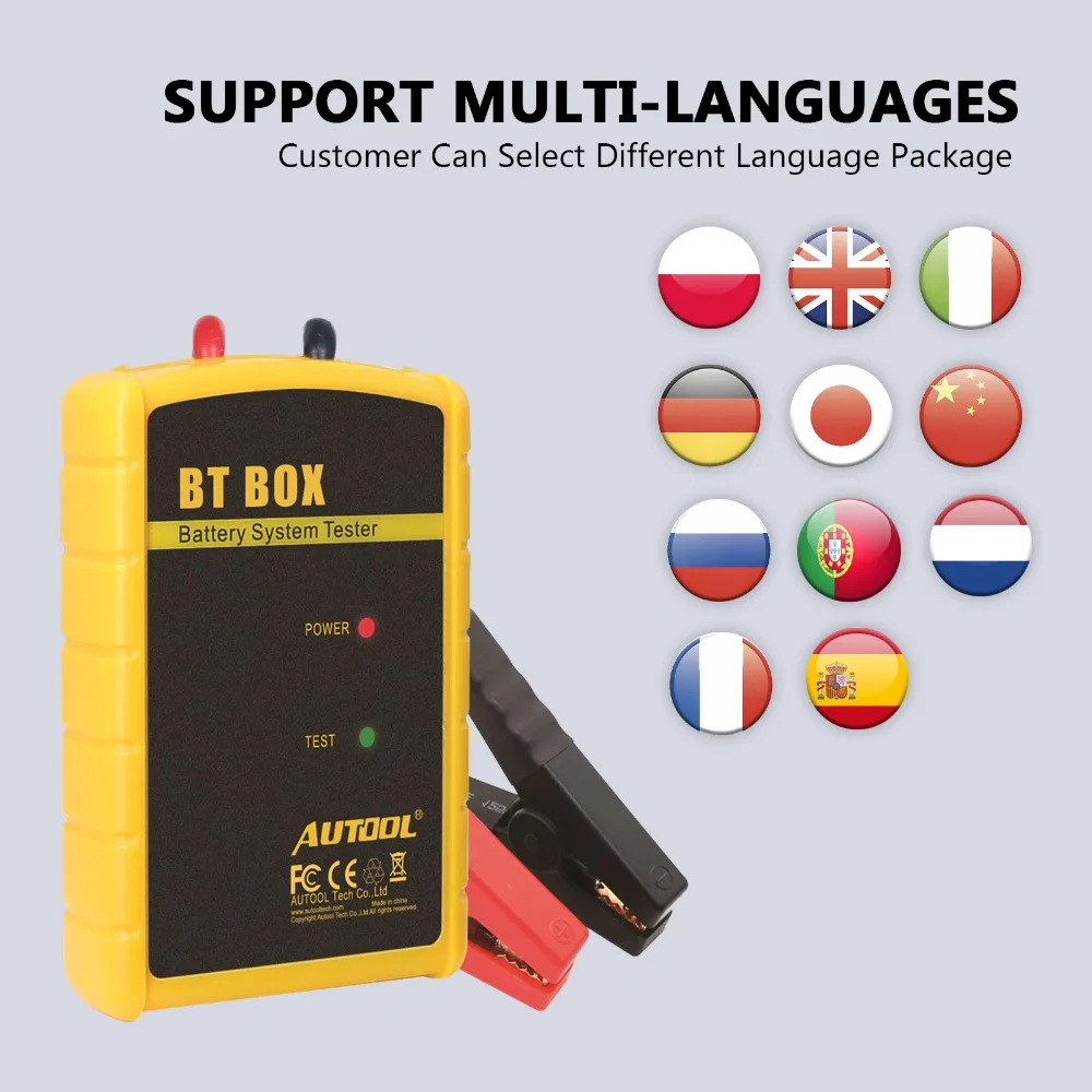 AUTOOL BT BOX Mini 12v автомобильный тестер батареи Автомобильный анализатор Bluetooth