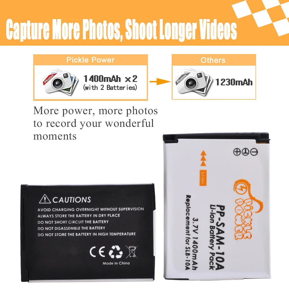 2 шт. Аккумулятор для камеры SLB10A SLB 10A и зарядное устройство USB с ЖК экраном Samsung EX2F