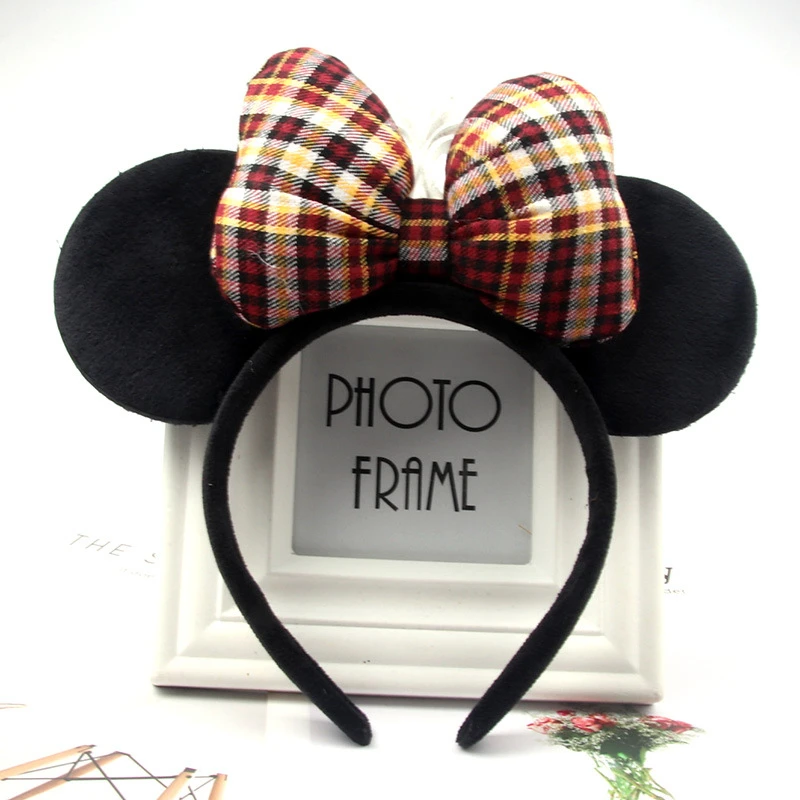 Милый Бант повязка на голову Минни красные ушки бант для принцессы высокое