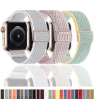 Ремешок нейлоновый для Apple watch band 44 мм 40 мм 38 мм 42 мм 44 мм, регулируемый эластичный спортивный браслет solo, для iWatch series 3 4 5 6 se