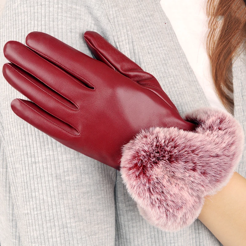 Новое поступление теплые зимние перчатки элегантные женские повседневные с