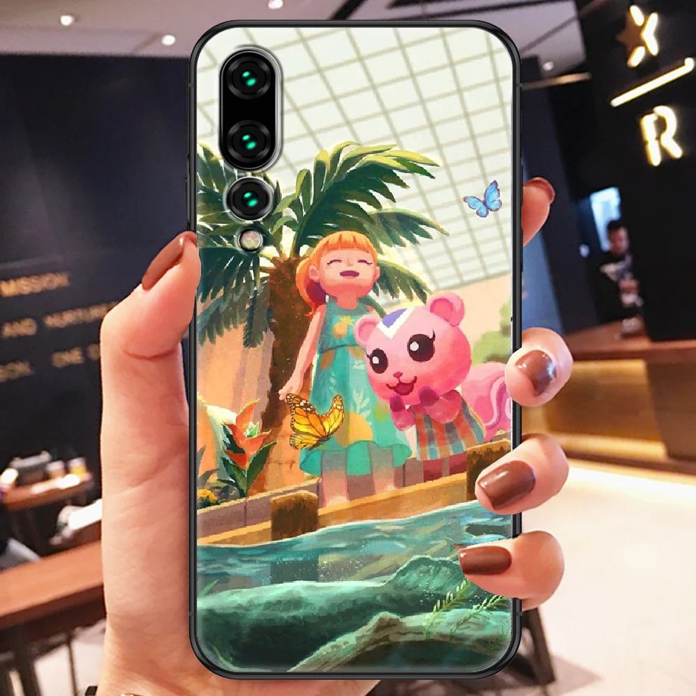 

Animal Crossing New Horizons Phone case For Huawei P Mate P10 P20 P30 P40 10 20 Smart Z Pro Lite 2019 black silicone hoesjes