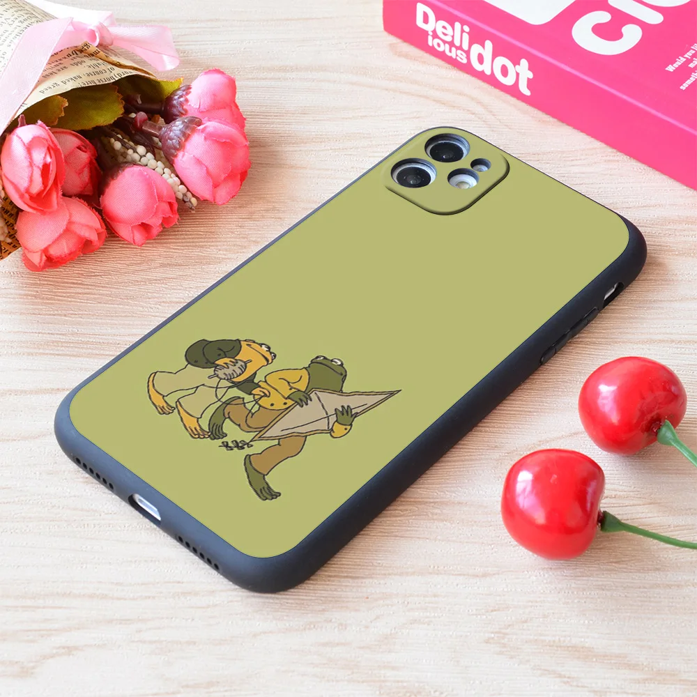 

For iPhone Frog And Toad Print Soft Matt Apple Case