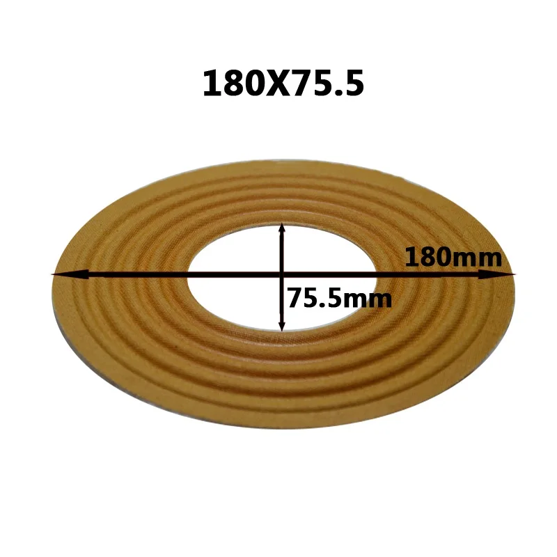 180x75.5mm 2 шт. 49,5/51,5/65,5/75,5/100 об/мин бренд OD180mm Упругая волна громкий Динамик сабвуфер низкочастотный динамик с басами Динамик ремонт паук демпфер - Цвет: 180x75.5mm