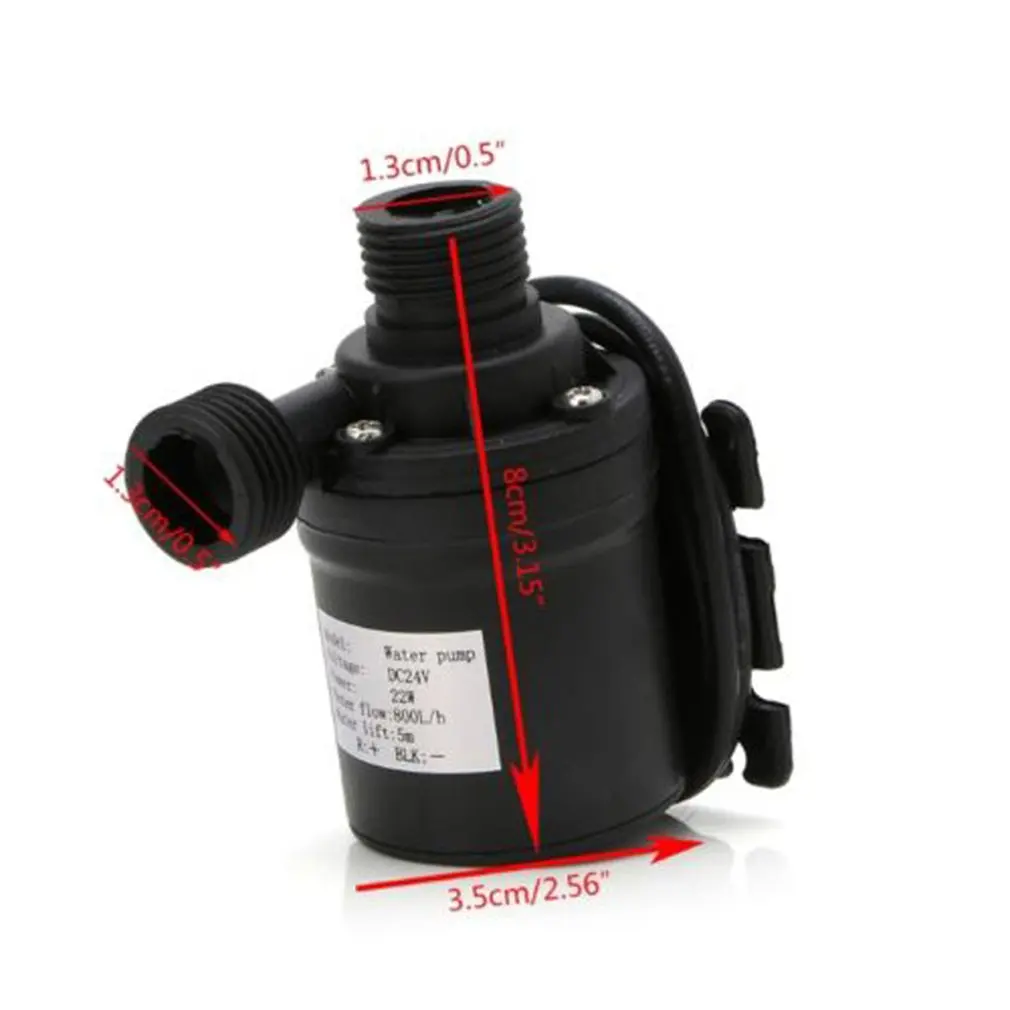 Ультратихий Погружной водяной мини-насос DC12/24V 800L/H с бесщеточным Мотором