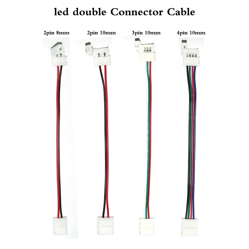5 шт. 2 контактный 3 4 разъем RGB 15 см кабель для 8 мм 10 5050 WS2811 WS2812B Светодиодная лента с