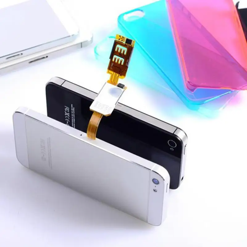 Адаптер для двух SIM-карт универсальный чип Samsung 4 поколения iphone5 | Мобильные
